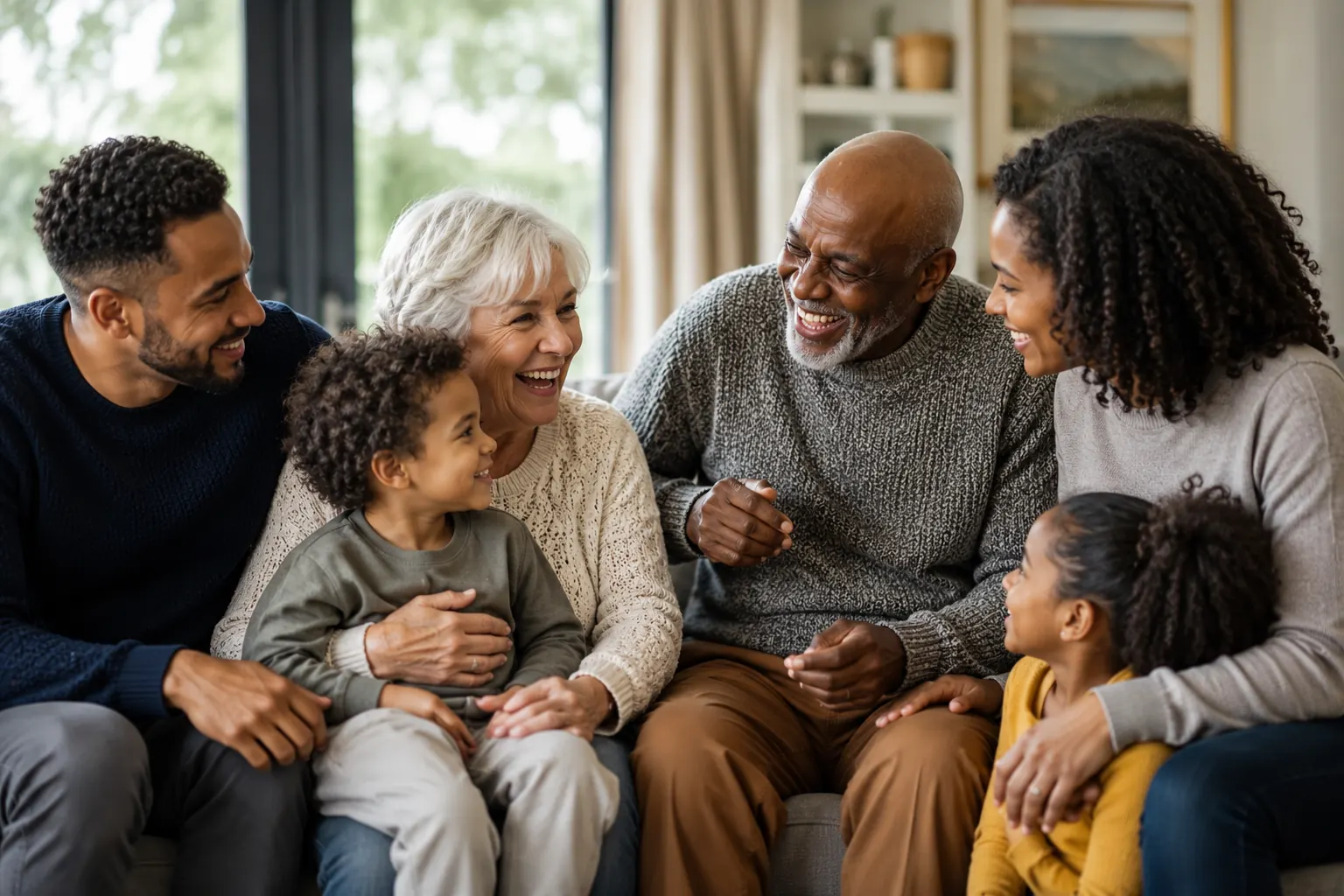 Family and care professional discussing a support plan