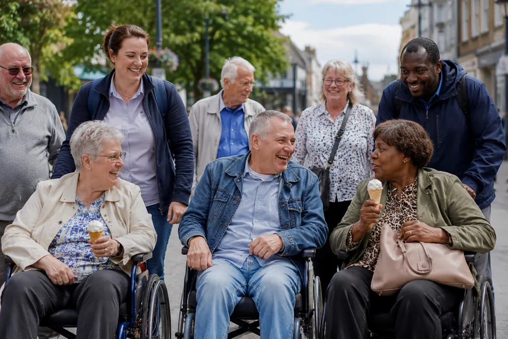 People enjoying time together in the community